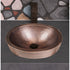 Pure Copper Hand Hammered 17 inch Oval Skirted Bathroom Vanity Sink